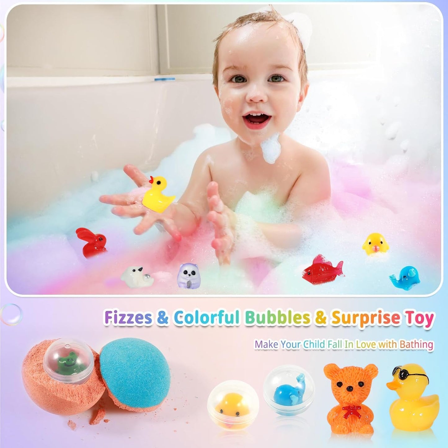 24 Surprise Bath Bombs for Kids 🛁